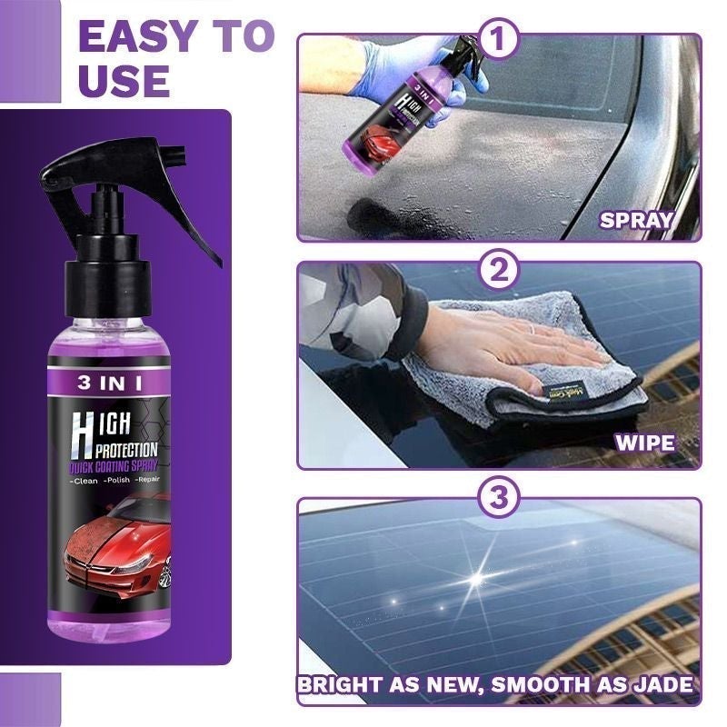 š„Hot Saleš„3 in 1 High Protection Quick Car Coating Spray(š suitable for all colors car paint)
