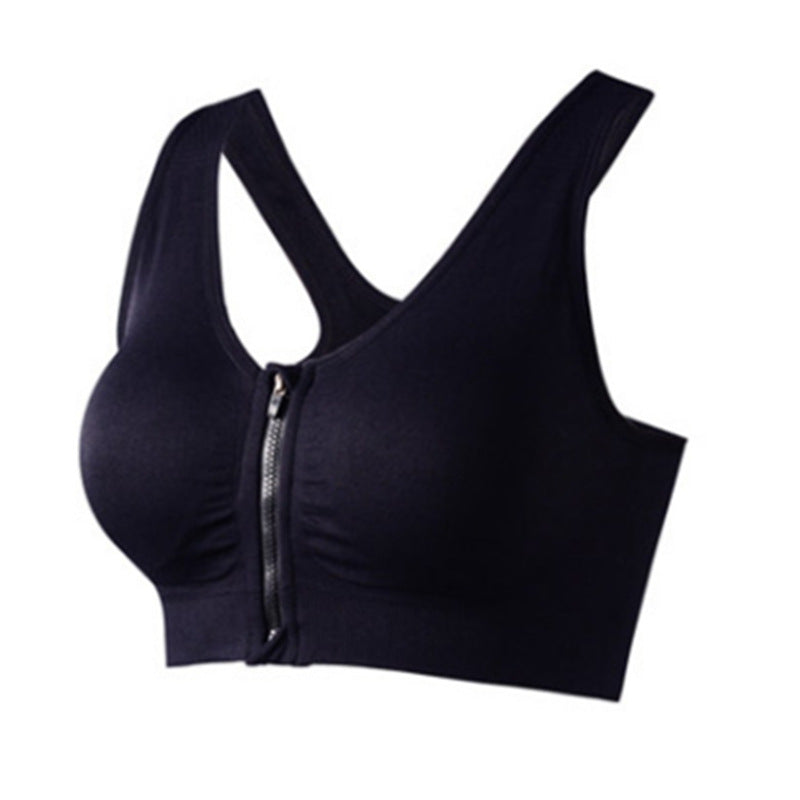 zipper wire free bra