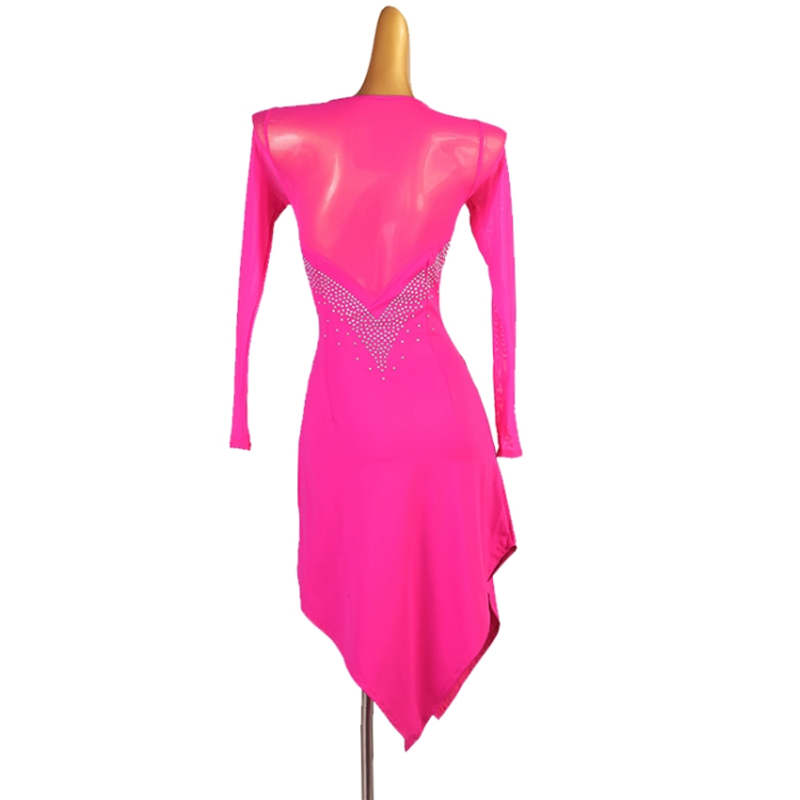 Customisable-Women's Long Sleeved Performance Latin Dance Dress Dance Wear