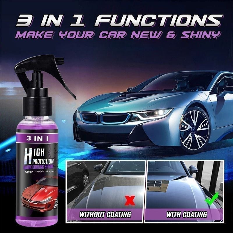 🔥Hot Sale🔥3 in 1 High Protection Quick Car Coating Spray(🚙 suitable for all colors car paint)