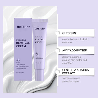 ODEIUN® Gentle and Painless Facial Hair Removal Cream