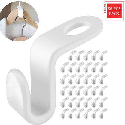 Multipurpose Space Saving Clothes Hanger Connector Hooks