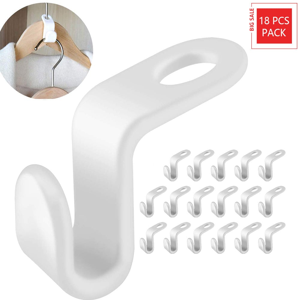 Multipurpose Space Saving Clothes Hanger Connector Hooks