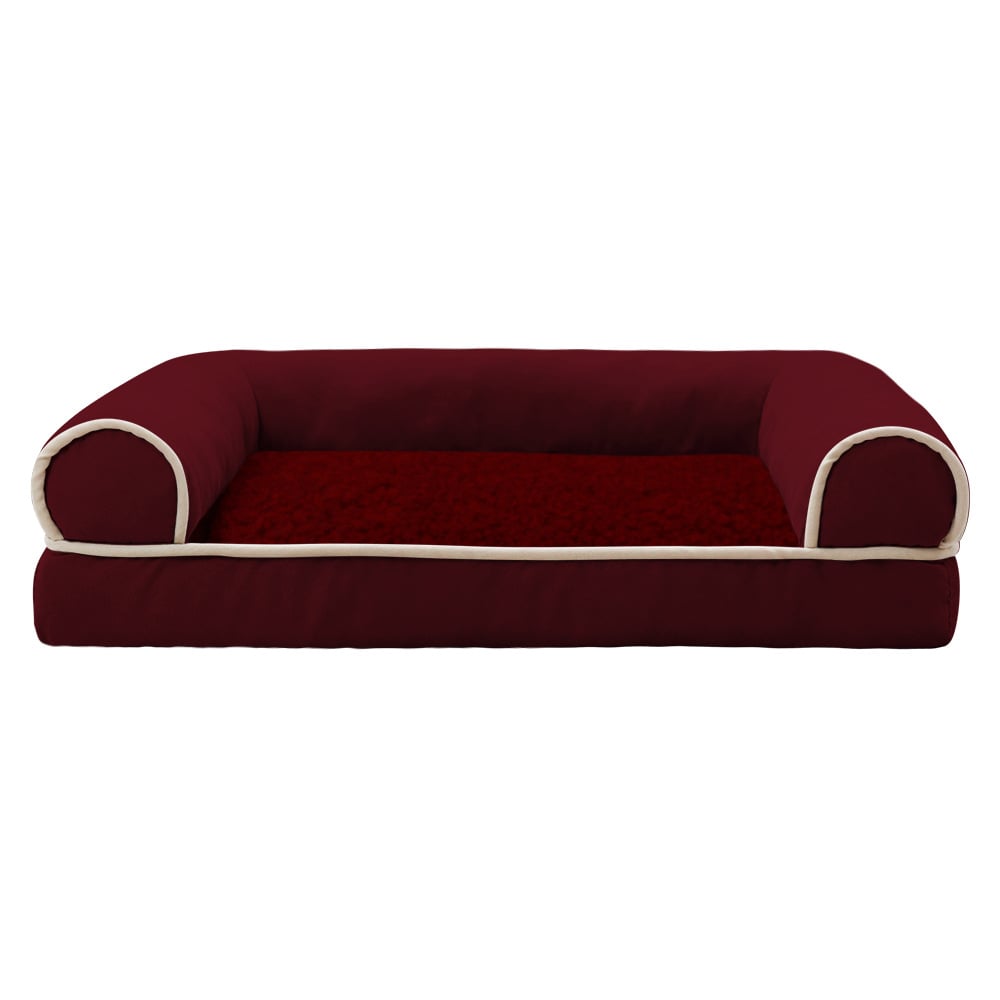 Sofa Dog Bed - Faux Fur & Velvet