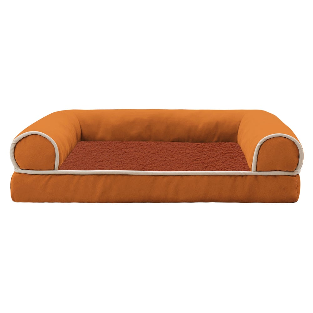 Sofa Dog Bed - Faux Fur & Velvet