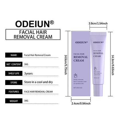 ODEIUN® Gentle and Painless Facial Hair Removal Cream