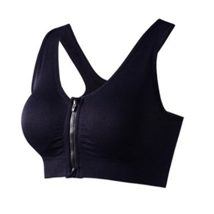 zipper wire free bra