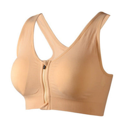 zipper wire free bra