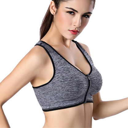 zipper wire free bra
