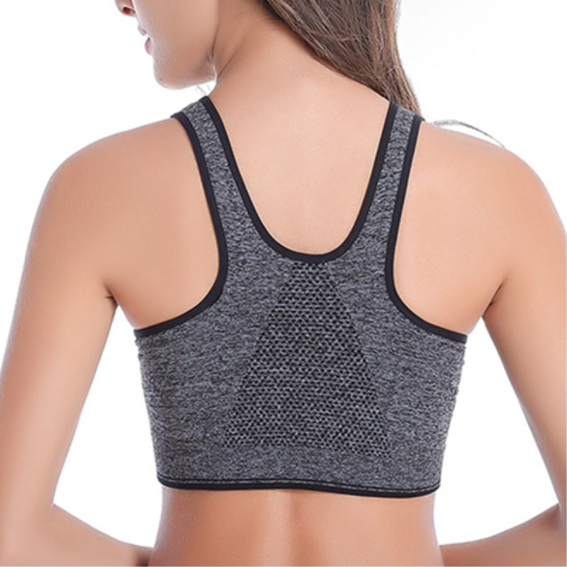 zipper wire free bra