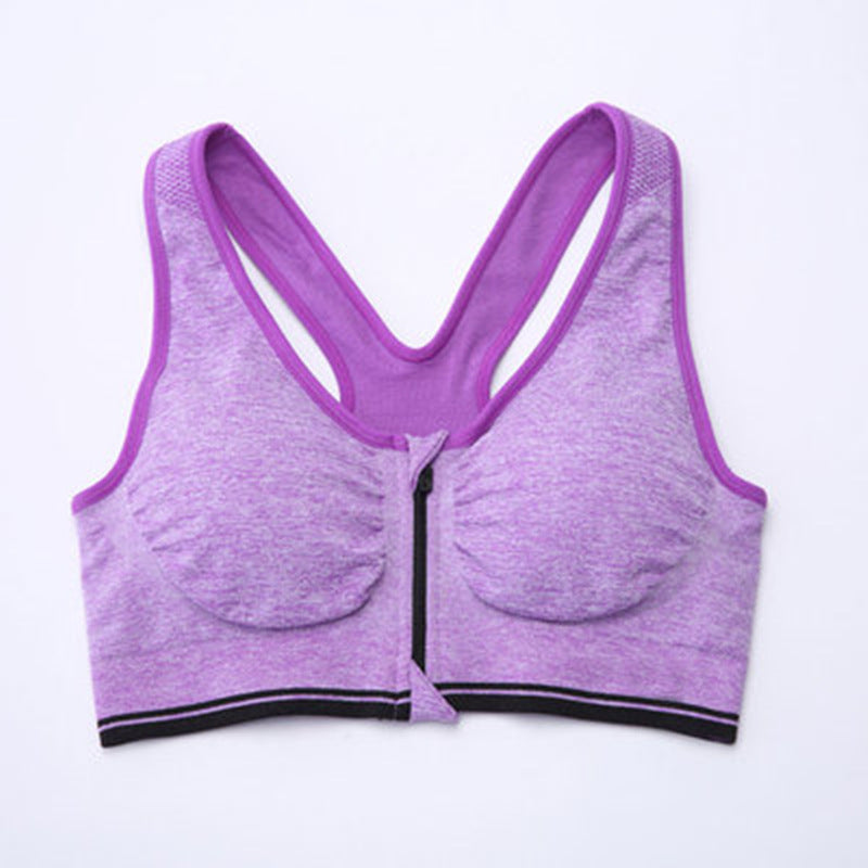 zipper wire free bra